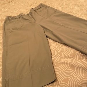 Talbots capris, drab green, cotton blend, machine washable, 12